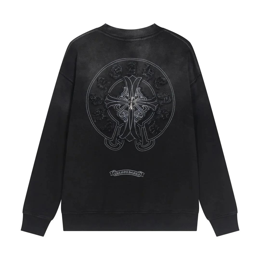 Chrome Hearts Chrome Hearts CH Cross Black Embroidered Sweatshirt Black