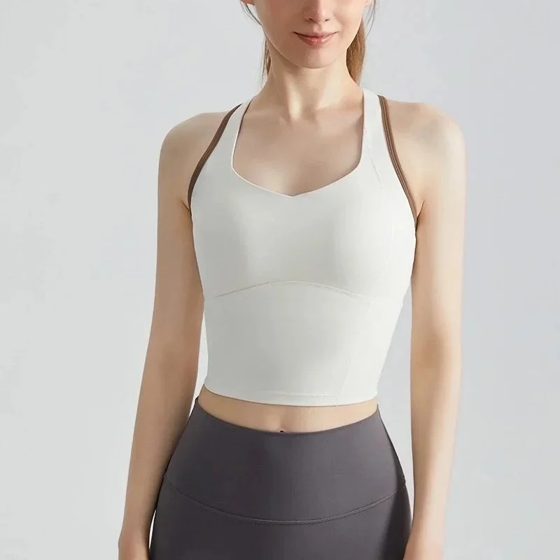 Other Cream White Crop Top Sports Bra Cream - 1