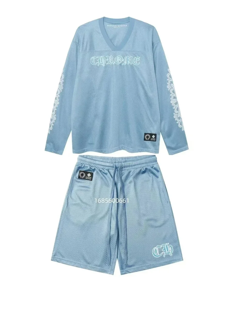Chrome Hearts Chrome Hearts Floral Cross 24 Blue Mesh Set Blue