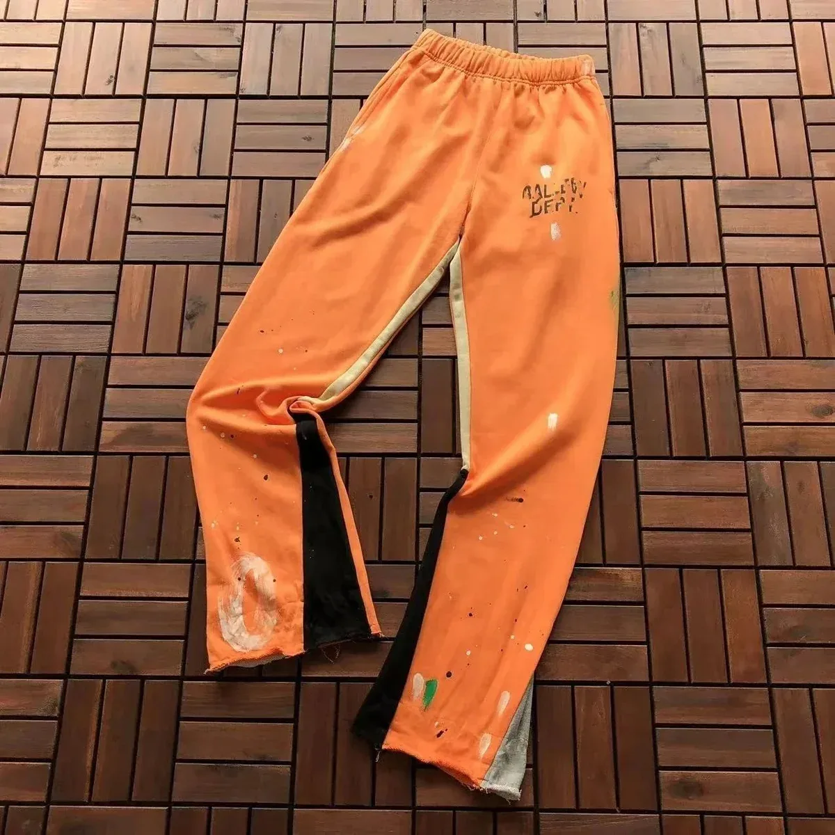 Other Gallery Dept. Orange Paint Splatter Sweatpants Orange