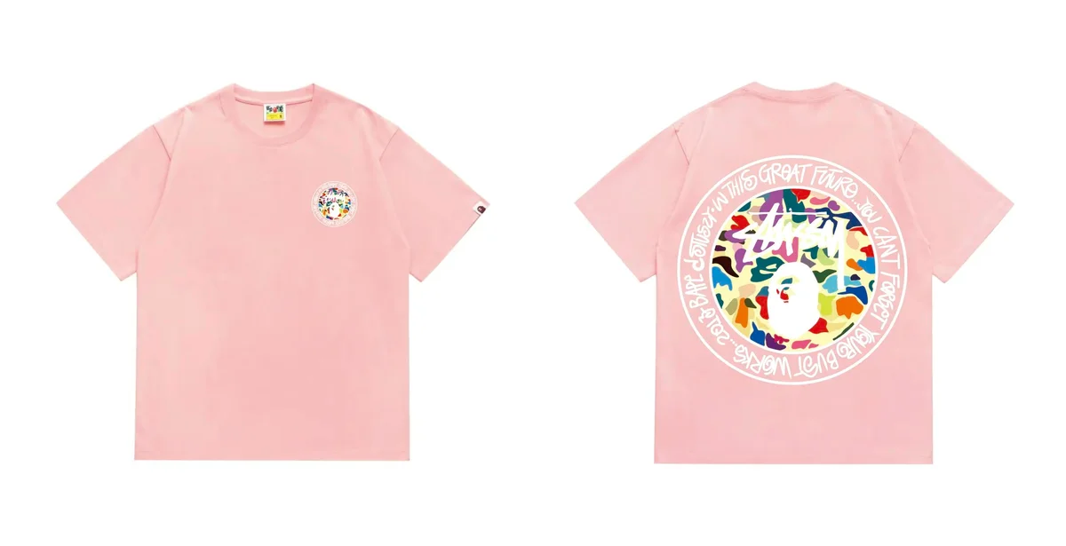 A Bathing Ape A Bathing Ape BAPE STA 217 Pink T-Shirt Pink - 1