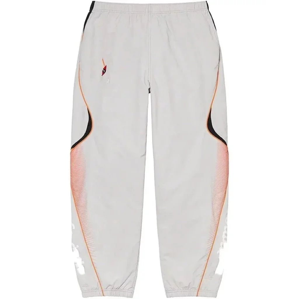 Puma Puma Track Pants Light Gray with Black and Orange Accents Grey