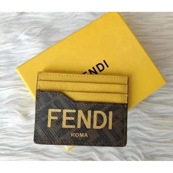 Fendi Fendi Iconic Card Holder Yellow & Black Black - 1