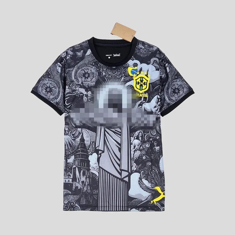 Other Brazil National Team Jersey Black Special Edition T-Shirt Black - 1