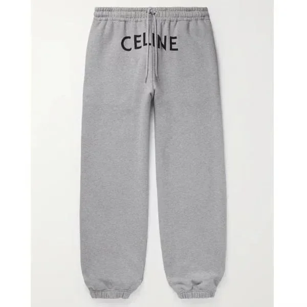 Celine Celine Grey Logo Embroidered Sweatpants Grey - 1