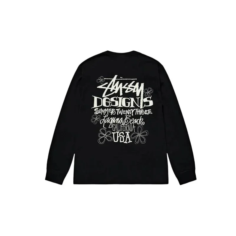Stussy Stussy Summer Twenty Three Laguna Beach USA Long Sleeve T-Shirt Black Black - 1