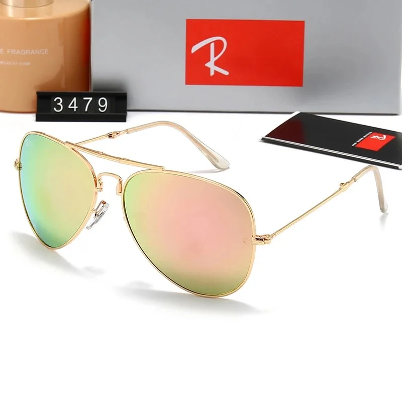 Ray-Ban Ray-Ban Aviator Gradient Pink Gold Sunglasses Gold - 1