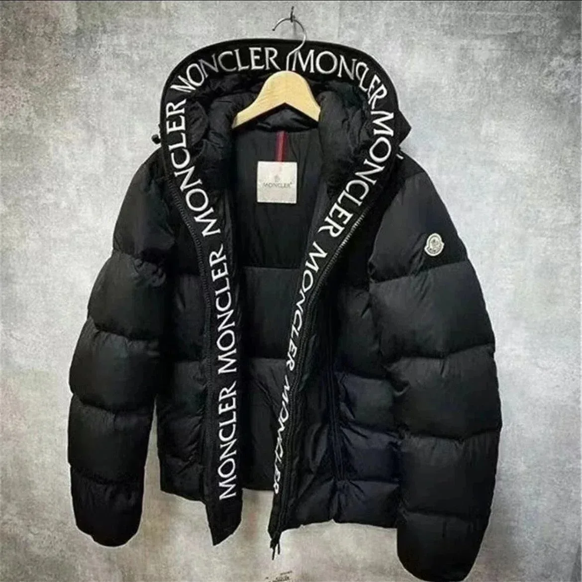 Moncler Moncler Black Monogram Hooded Parka Black