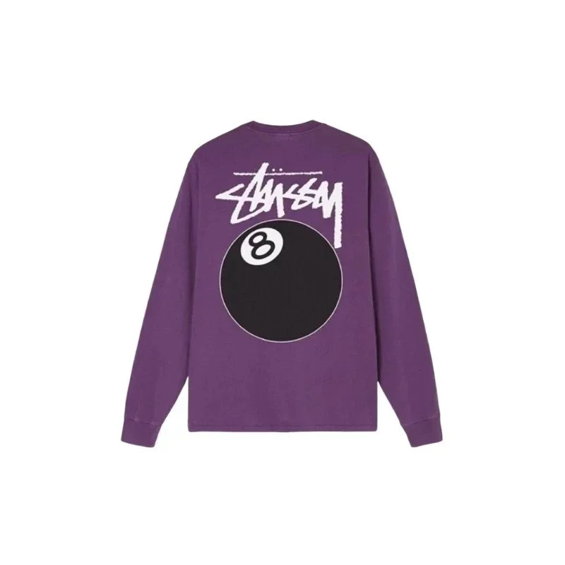 Stussy Stussy Stüssy 8 Ball Purple Long Sleeve T-Shirt Purple - 1