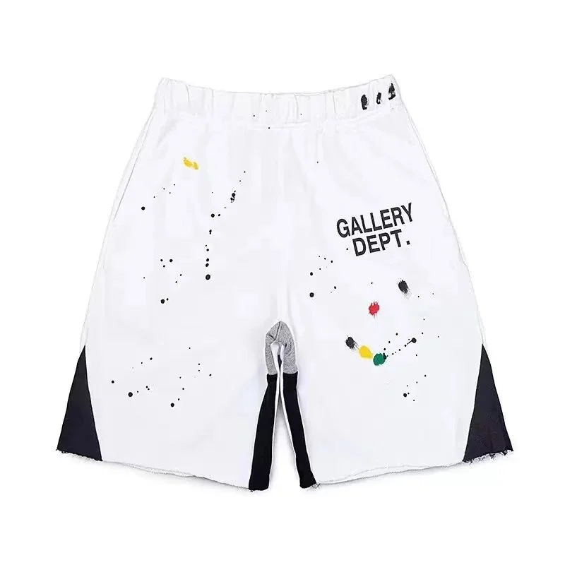 Gallery Dept. Gallery Dept. 303 White Shorts with Paint Splatter White - 1