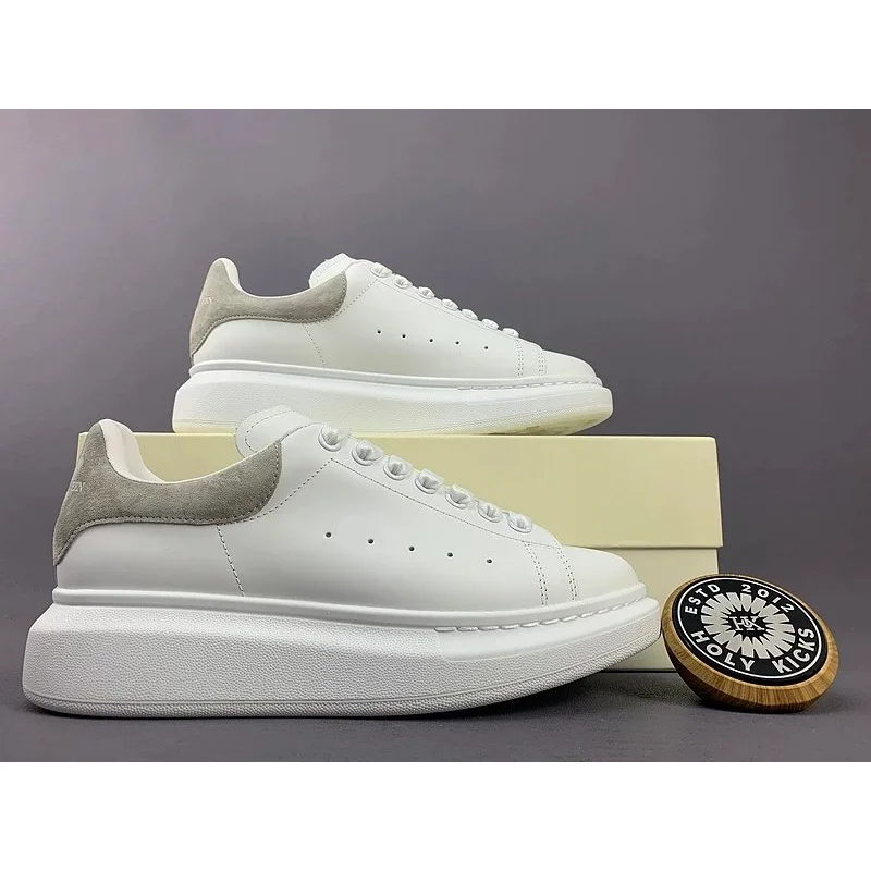 Alexander McQueen Alexander McQueen McQueen White/Grey Platform Sneakers White