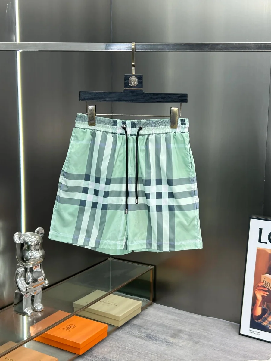 Other Striped Plaid Shorts Mint Green Casual Green - 1
