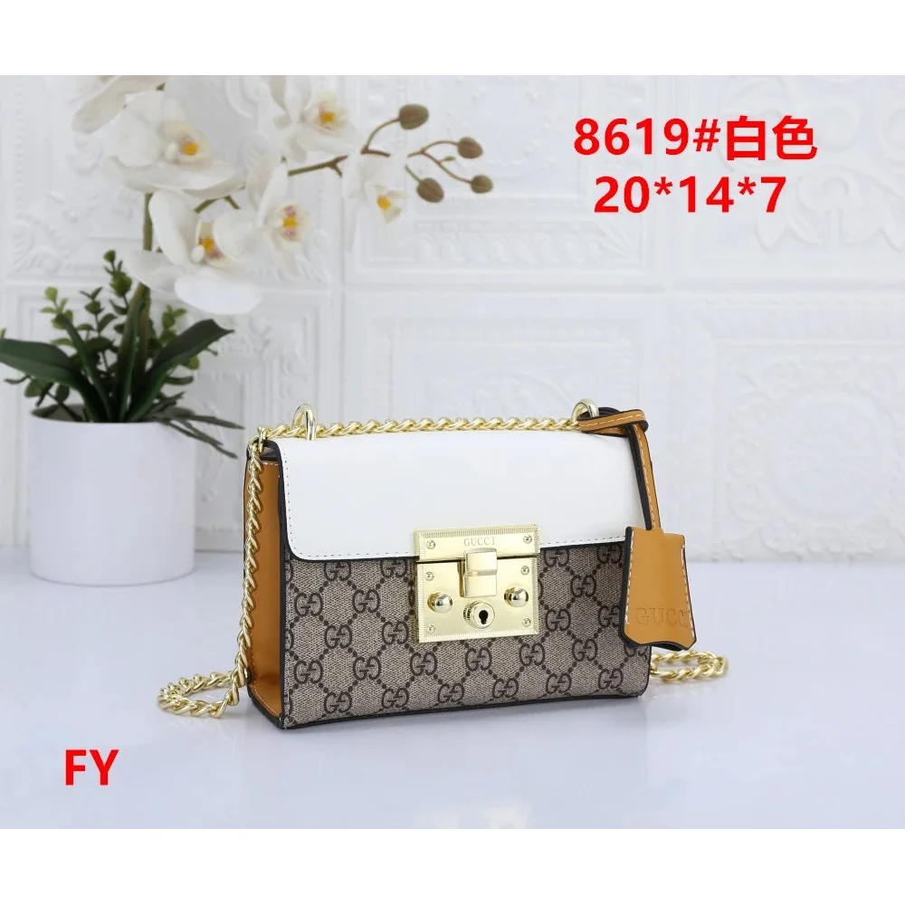 Gucci Gucci GG Marmont White & Tan Crossbody Bag White - 1