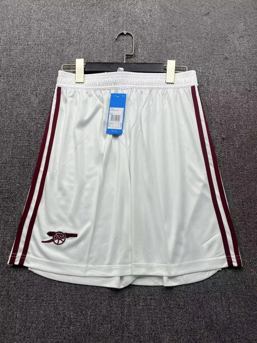 Adidas Adidas White & Burgundy Arsenal Shorts White - 1