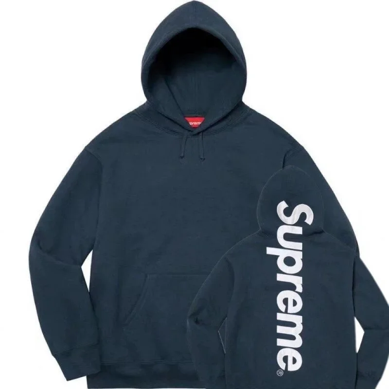 Supreme Supreme Vertical Logo Hoodie 001宝蓝色 Navy