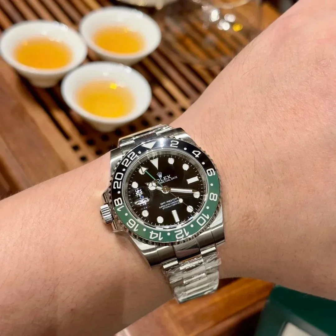 Rolex Rolex GMT-Master II Green and Black Bezel Watch Black