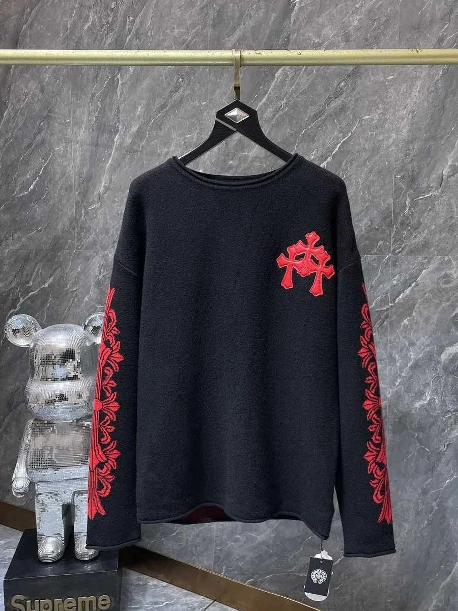 Chrome Hearts Chrome Hearts CH Cross Black/Red Sweater Black