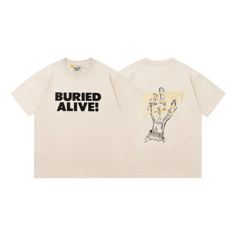 Gallery Dept. Gallery Dept. Buried Alive! Graphic T-Shirt Apricot Beige - 1