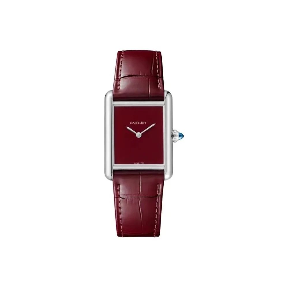 Cartier Cartier Tank Red Leather Watch Women Red