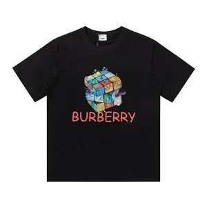 Burberry Burberry Black Multicolor Graphic T-Shirt Black