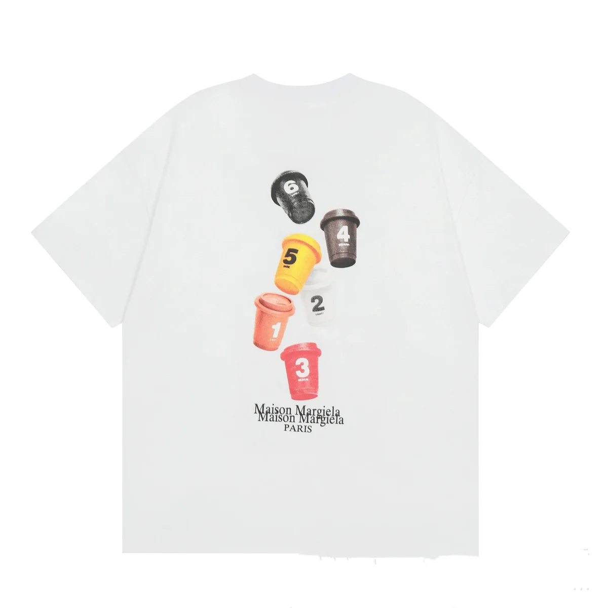 Maison Margiela Maison Margiela Coffee Cup Print White T-Shirt White - 1