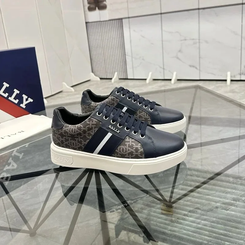 Bally Bally Monogram Stripe Sneakers Navy/White Navy