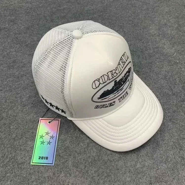 Other Unisex White 'Cortez Rules the World' Trucker Hat White - 1