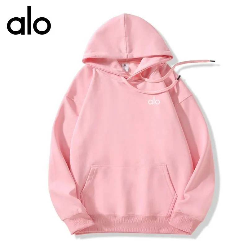 Other Alo Pink Printed Hoodie Sweatshirt Pink - 1