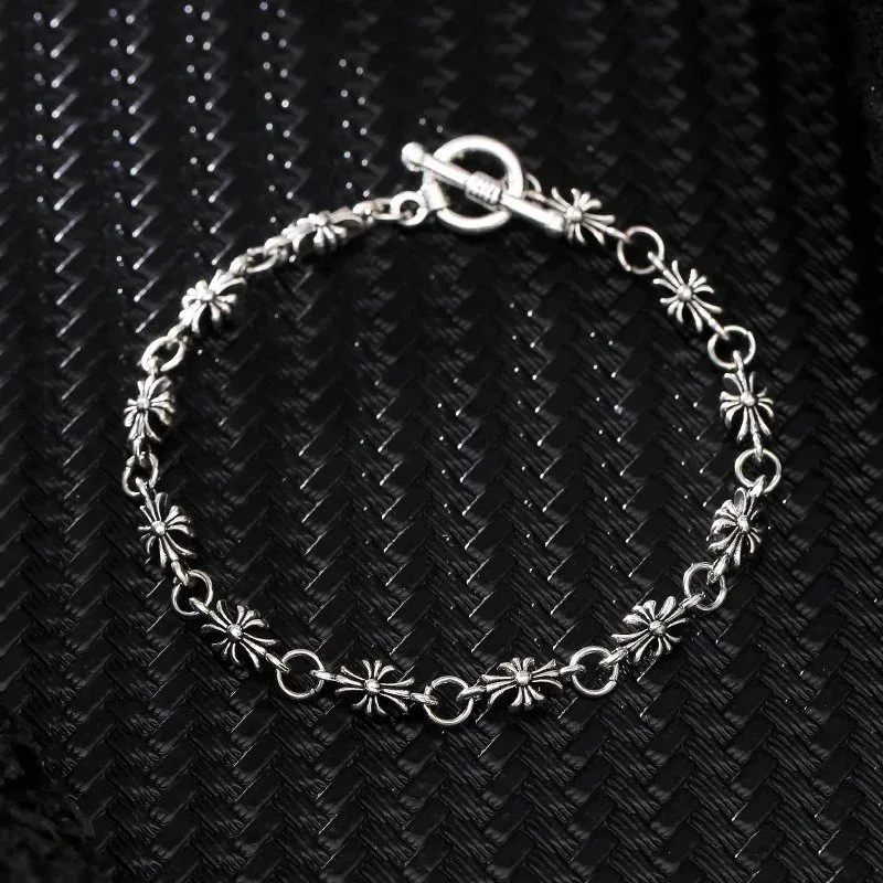 Chrome Hearts Chrome Hearts KLX Long Cross Bracelet OT Clasp Jewelry Silver - 1