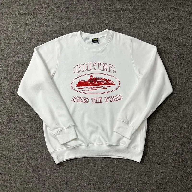 Corteiz Corteiz Rules The World White/Red Sweatshirt White