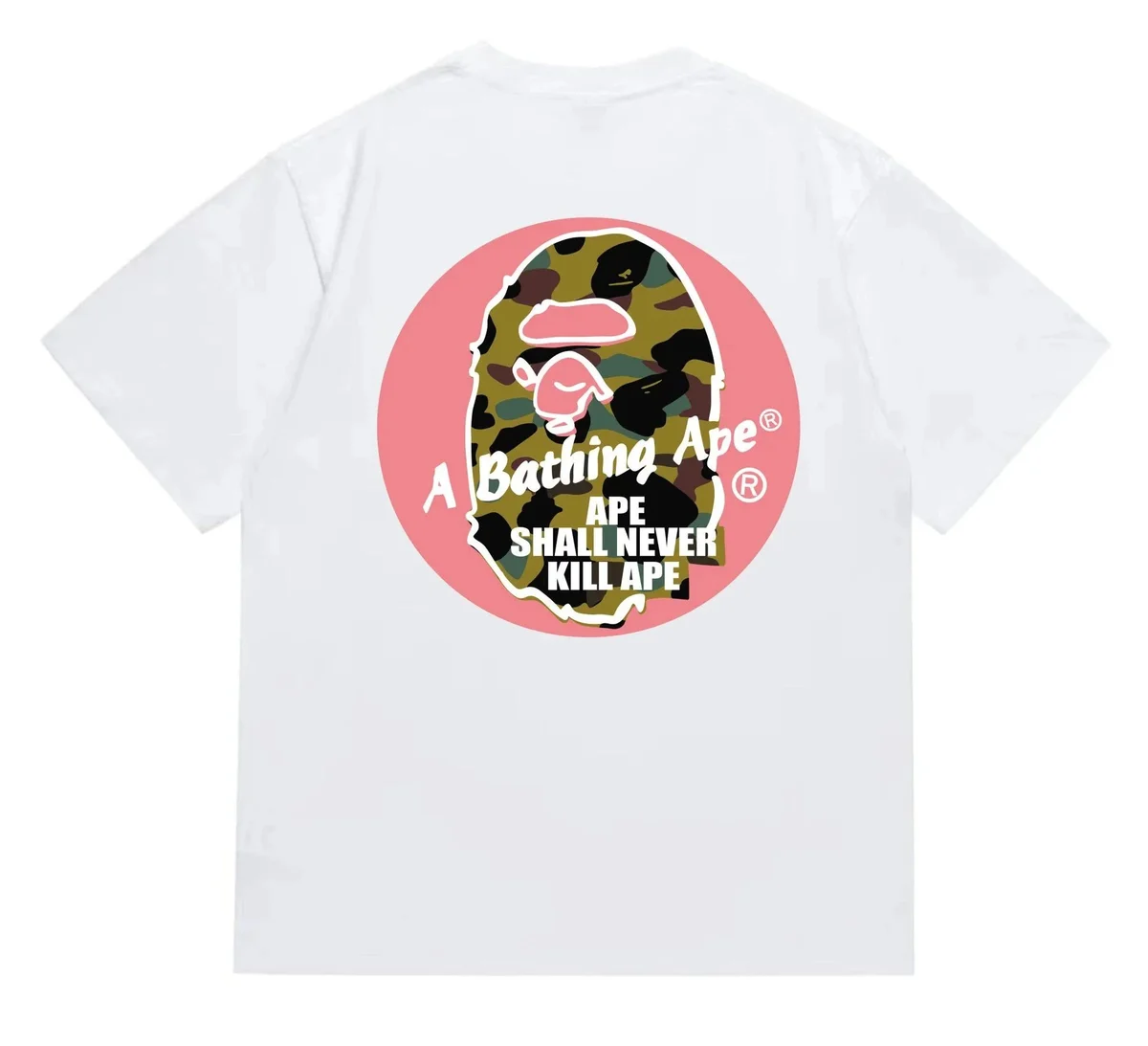 A Bathing Ape BAPE BAPE Shall Never Kill Ape White T-Shirt White - 1