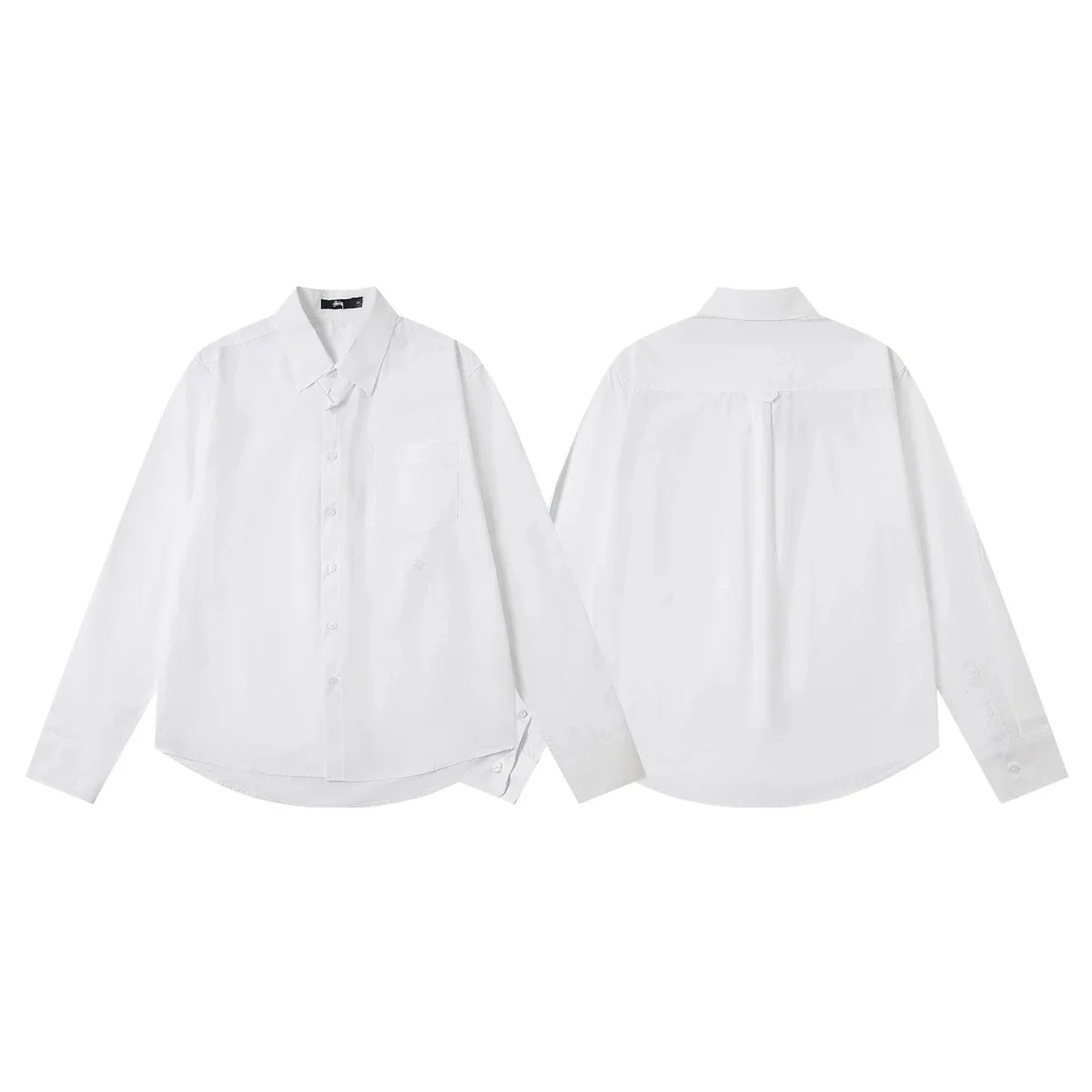 Stussy Stussy Basic Logo Classic White Button-Up Shirt White - 1