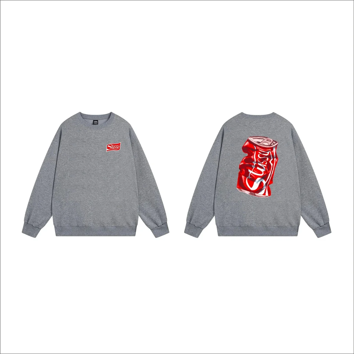 Stussy Stussy Stüssy Graphic Sweatshirt Grey Grey - 1