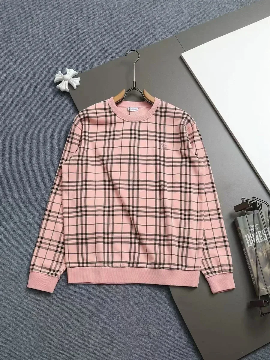 Burberry Burberry TB Monogram Pink Plaid Sweatshirt Pink - 1