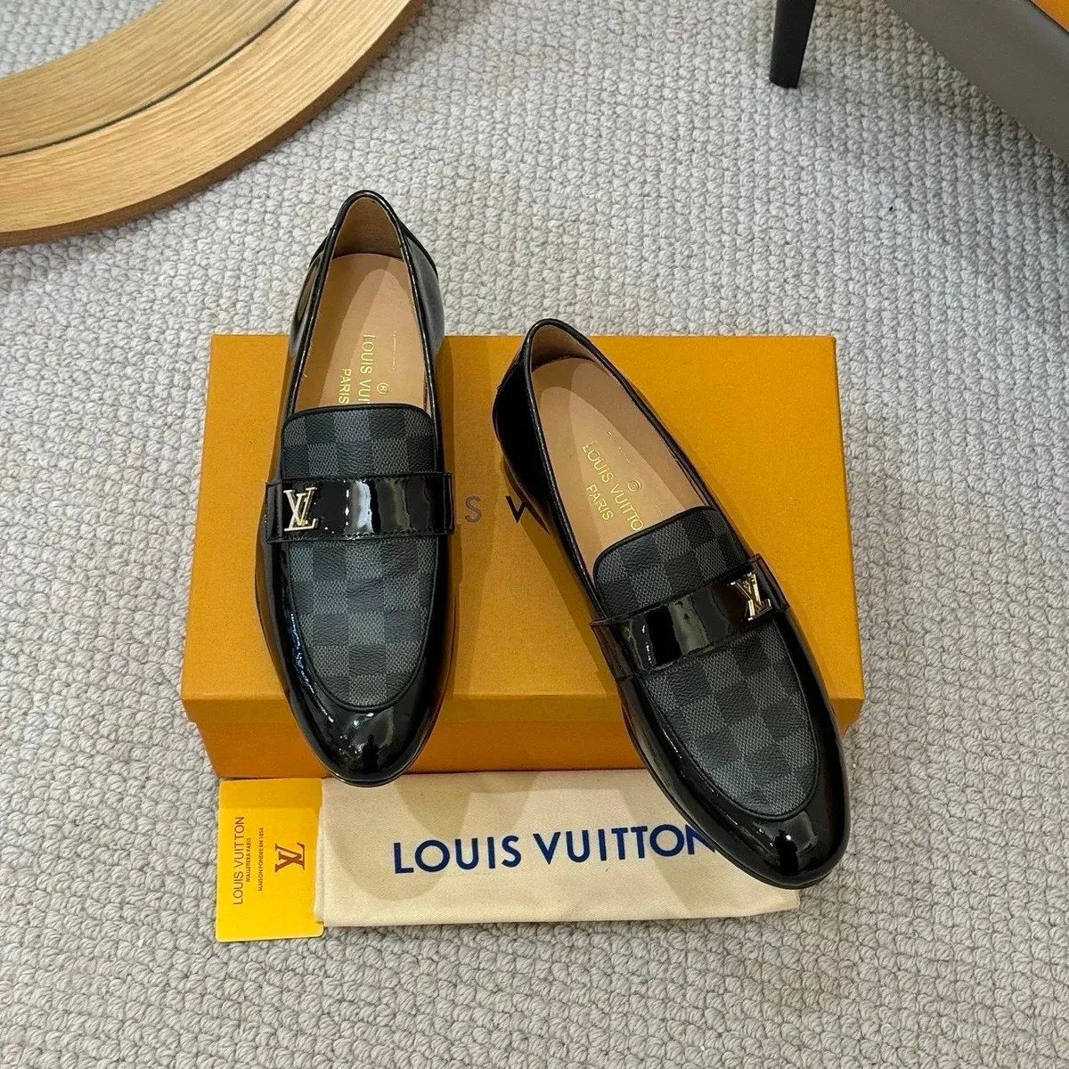 Louis Vuitton Tabi Damier černé mokasíny