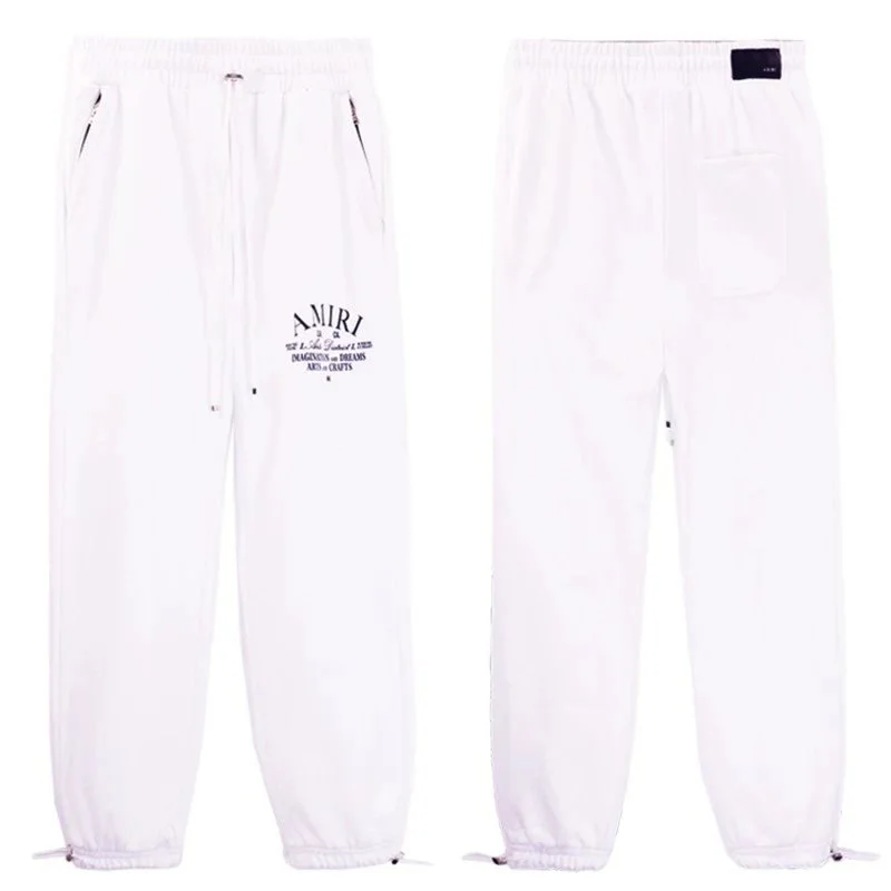Amiri Amiri White Logo Print Trousers White - 1