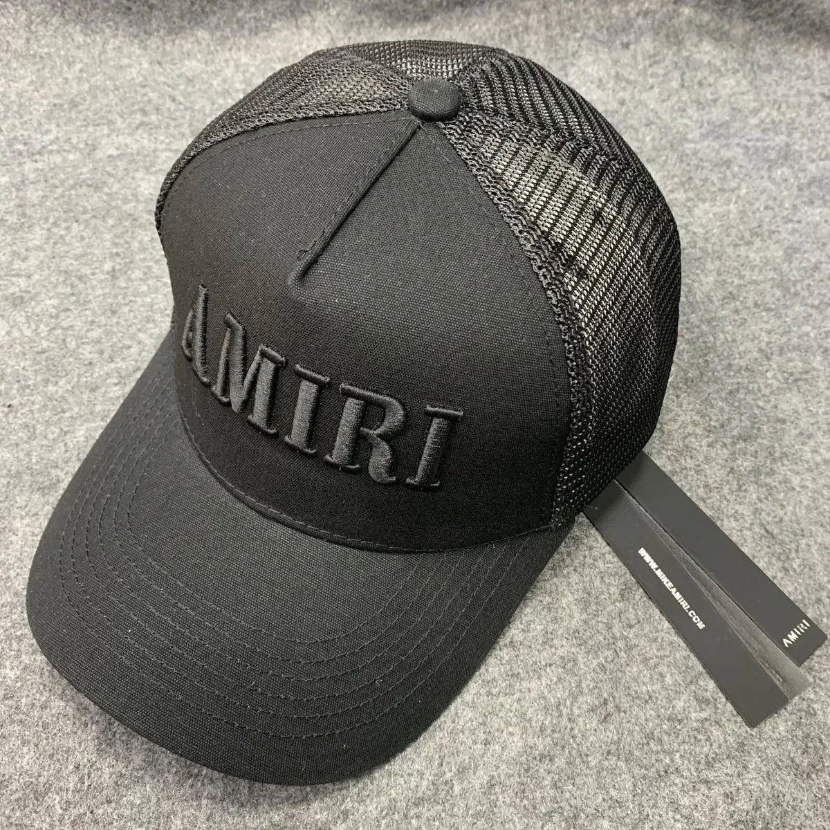 Amiri Amiri Black Embroidered Trucker Cap Headwear Black - 1