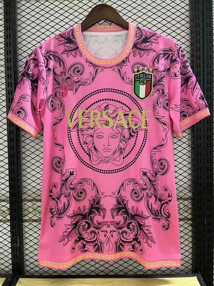 Versace Versace Italia Pink Jersey Football Shirt Pink - 1