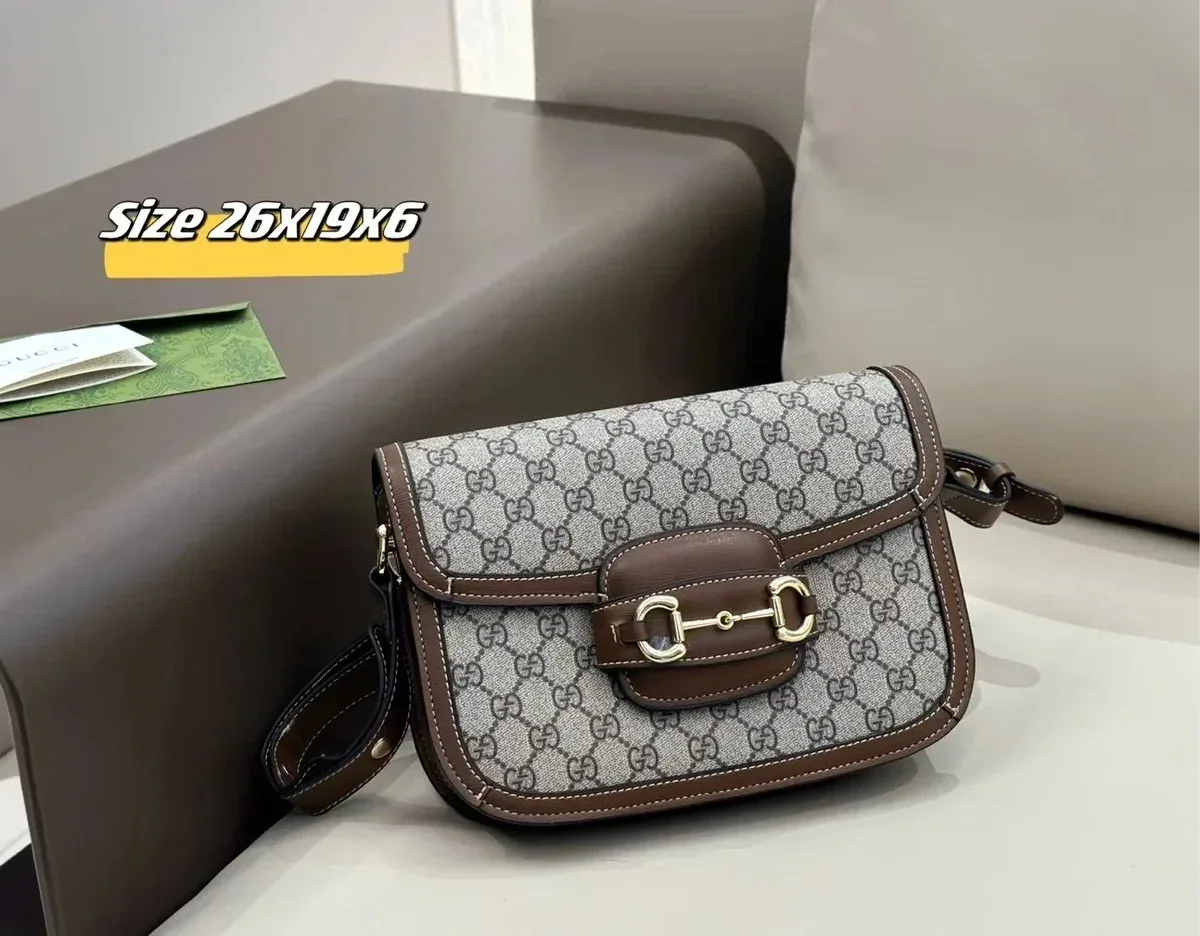 Gucci GG Marmont Horsebit Crossbody Bag Beige/Brown