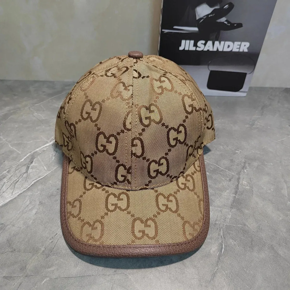 Gucci Gucci GG Supreme Beige/Brown Baseball Cap Beige