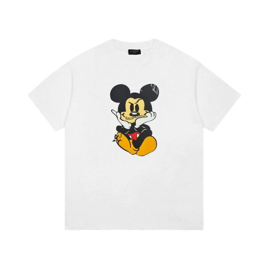 Balenciaga Balenciaga Mickey Mouse White T-Shirt White - 1