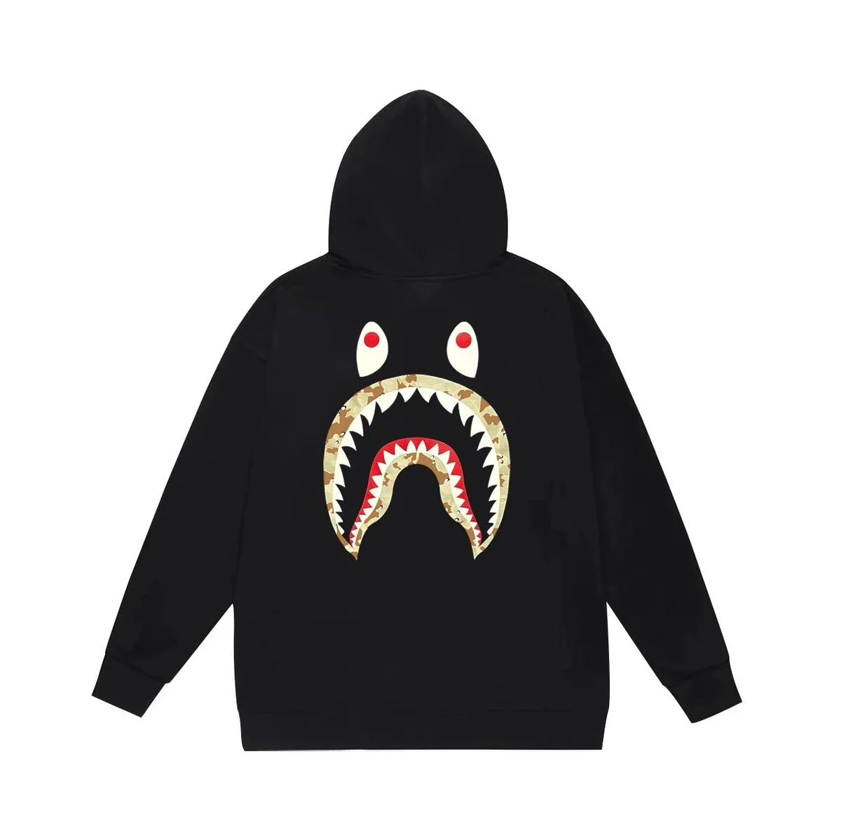 A Bathing Ape A Bathing Ape Shark Graphic Hoodie Black Black - 1