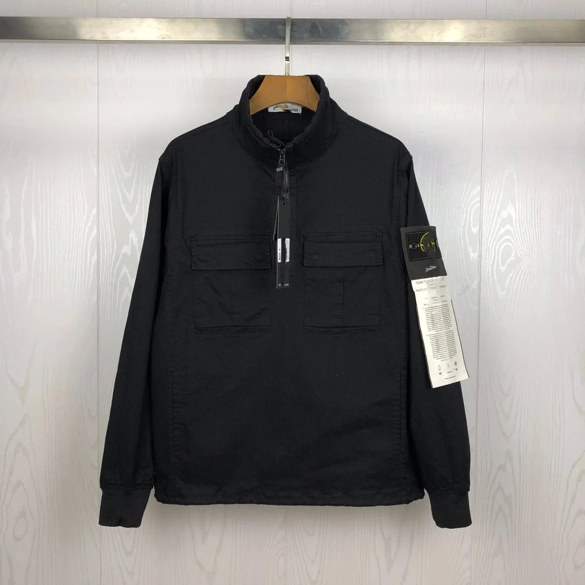 Stone Island Stone Island Shadow Project Black Half-Zip Jacket Black