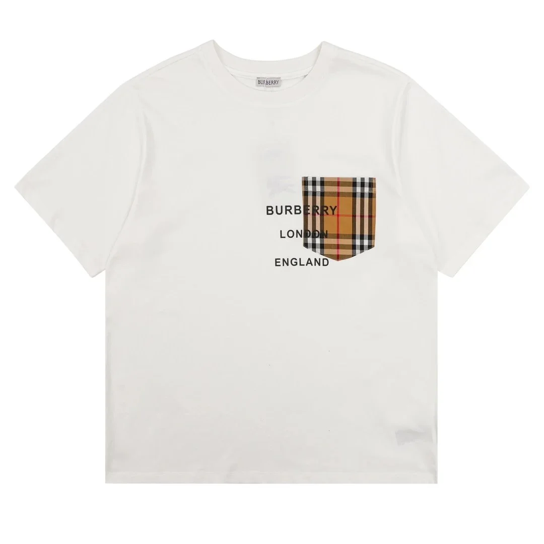 Burberry Burberry White Check Pocket T-Shirt White - 1