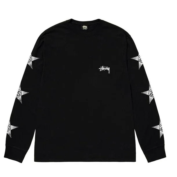Stussy Stussy Stüssy Stars Long Sleeve T-Shirt Black Black - 1
