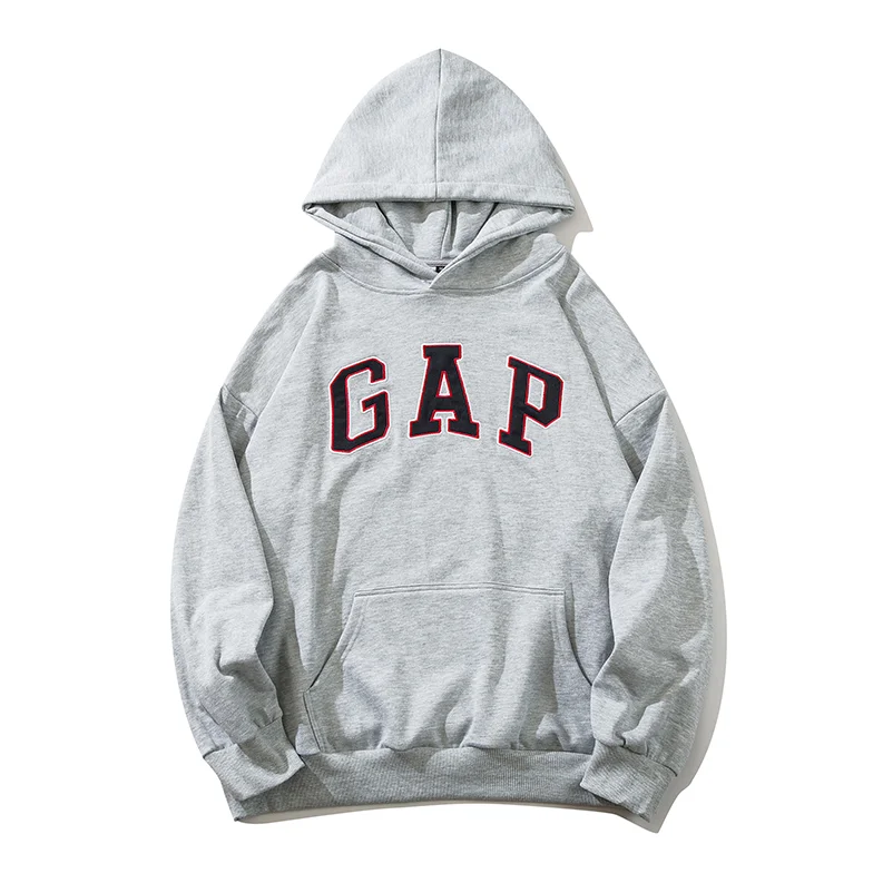 GAP GAP Grey Fleece Hoodie with Embroidered Logo Grey - 1