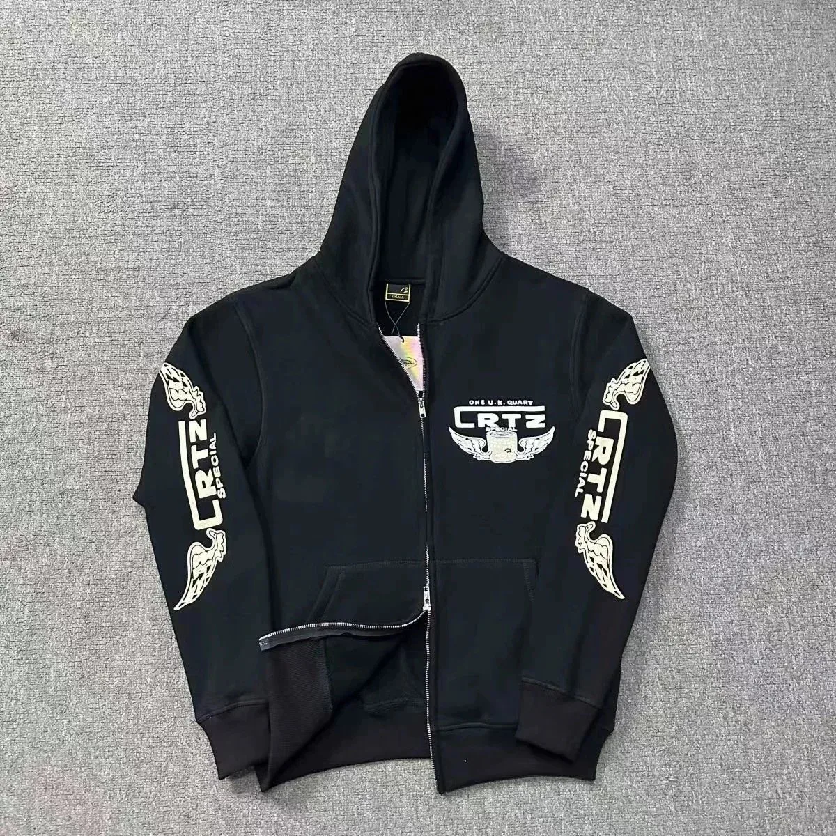 Corteiz Corteiz RTW Black Zip-Up Hoodie Black - 1