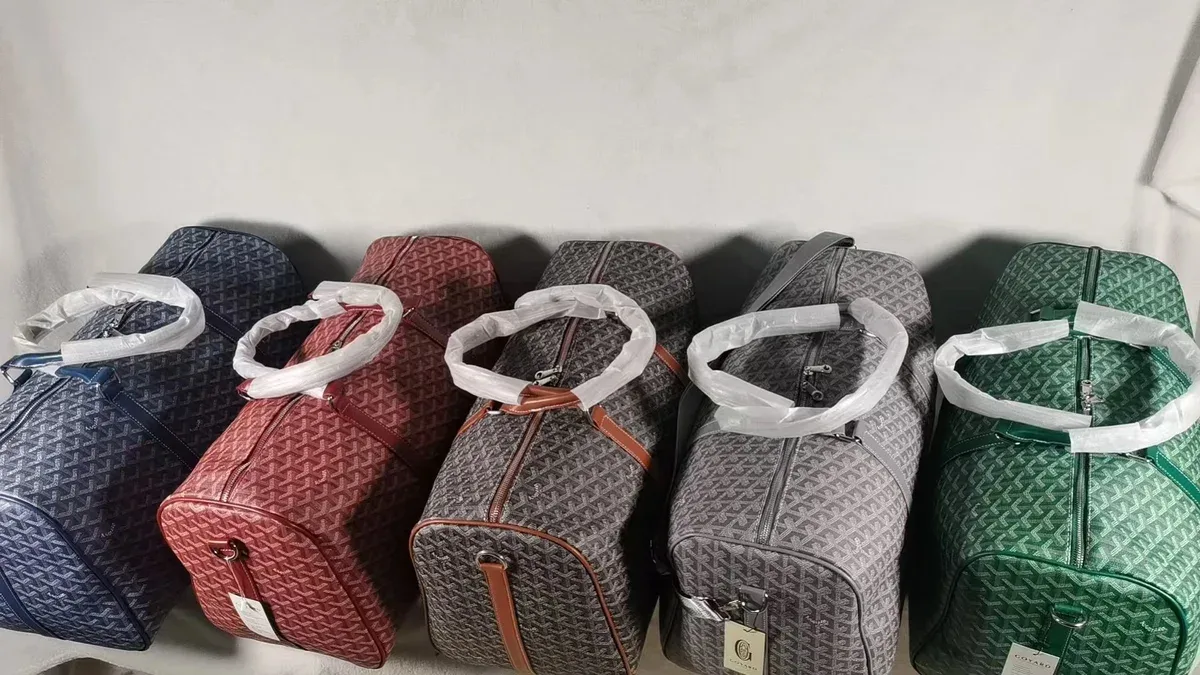 Goyard Goyard Goyardine Blue Travel Duffle Bag Blue - 1