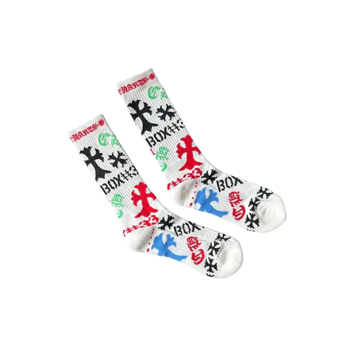 Other Multicolor Box Logo Printed Socks | Streetwear Style Multicolor - 1