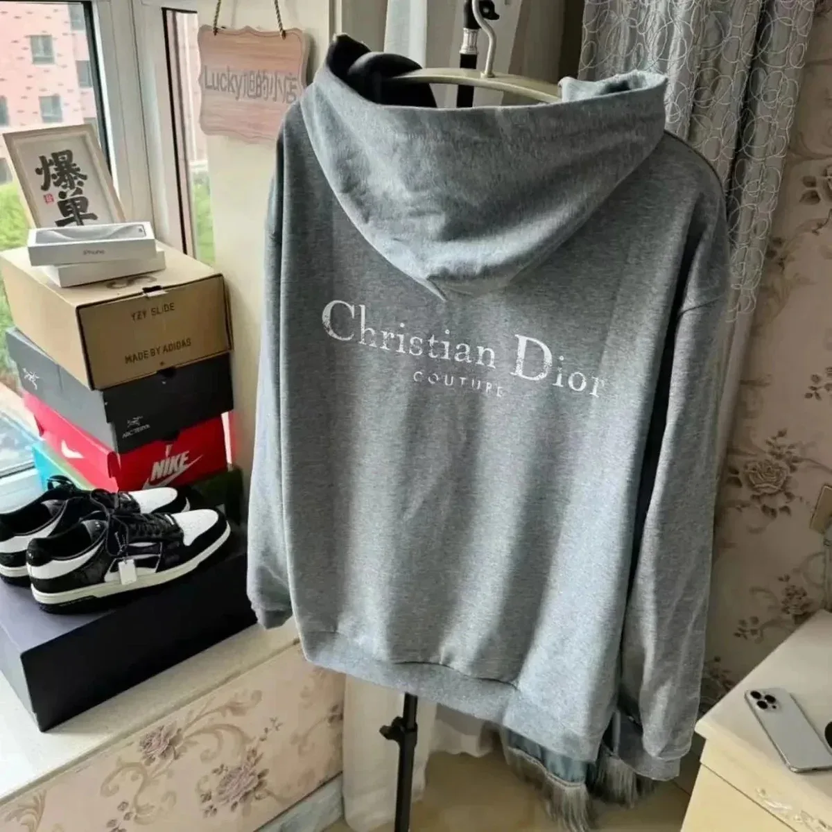 Dior Christian Dior Couture Grey Hoodie Grey - 1